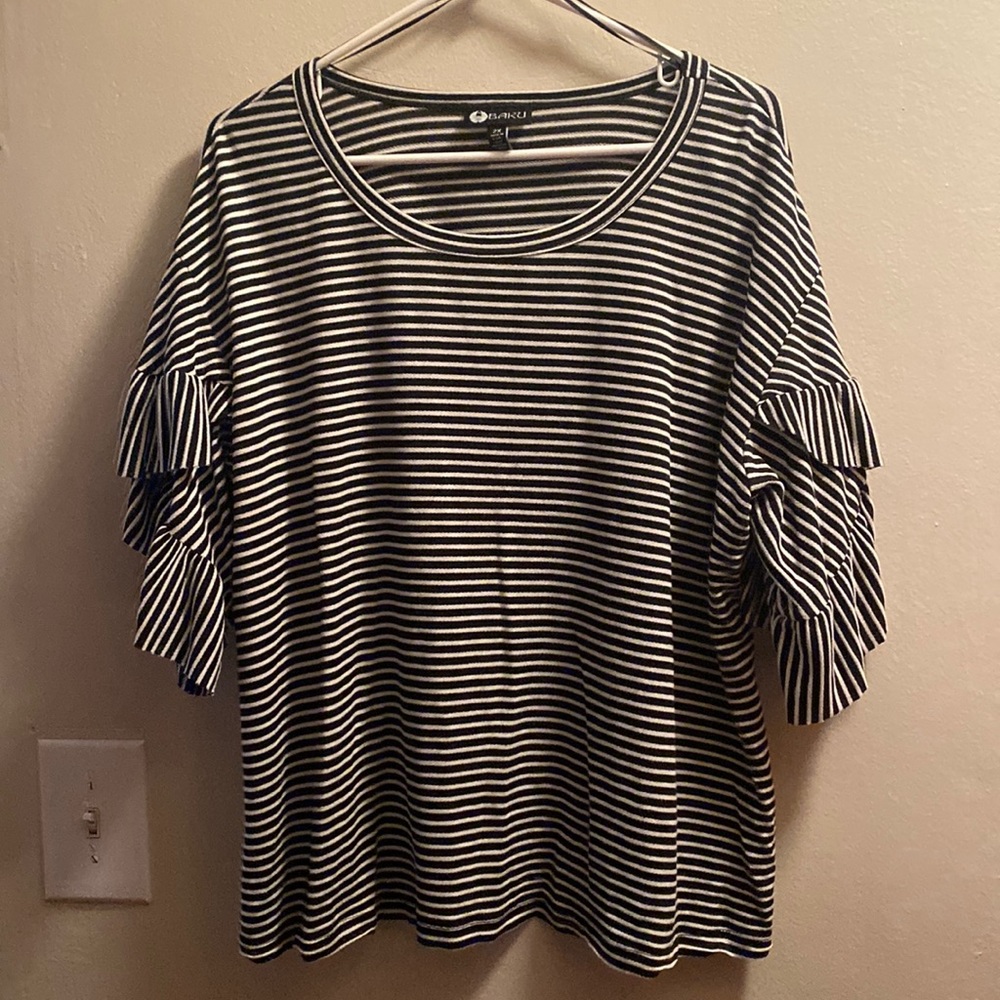Baku Womens Bell Sleeve Shirt (Crop Top)